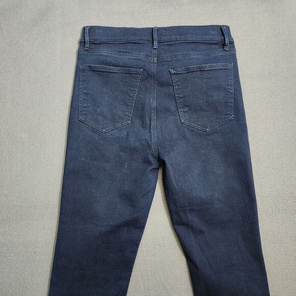 Ann Taylor Women 8 Dark Wash Button Fly High Rise Skinny Jeans - Picture 4 of 10